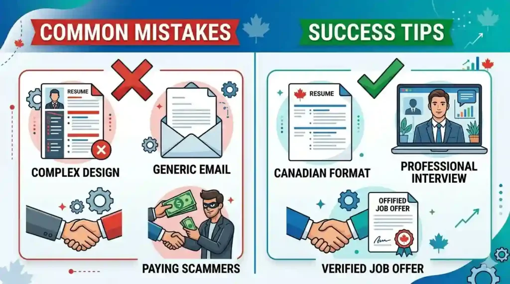 Common mistakes to avoid when applying for jobs in Canada 2026
