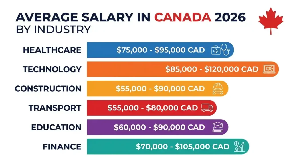 Average Salary in Canada 2026 by Industry