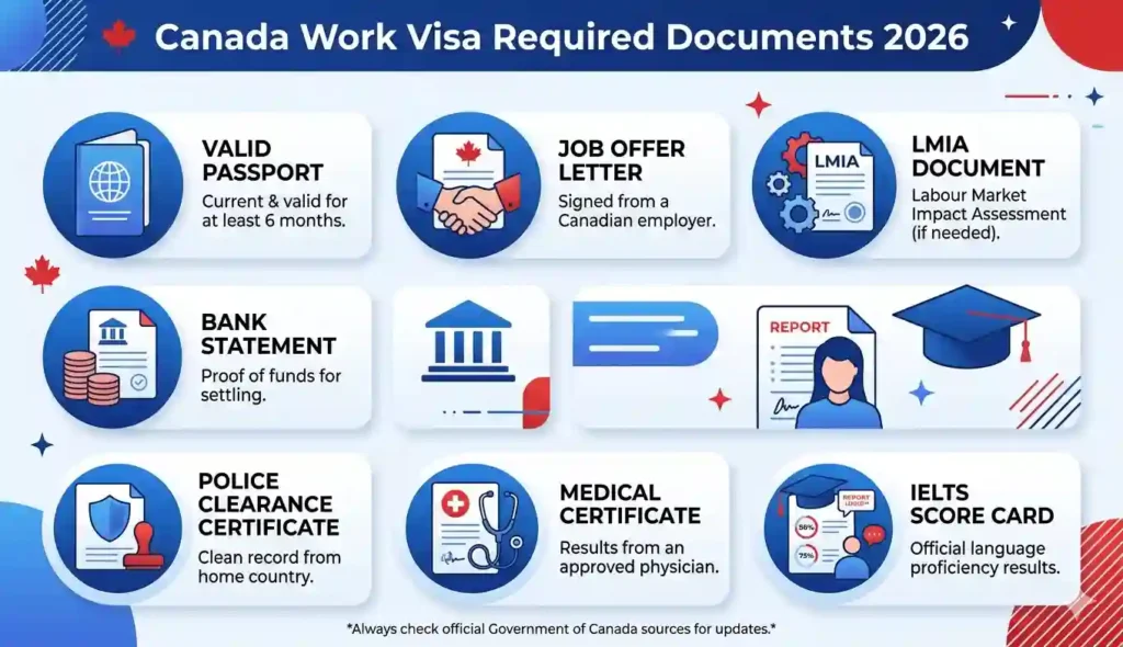 Canada Work Visa Required Documents 2026