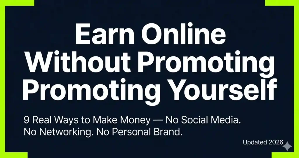 digital side hustles without self-promotion earn online no marketing 2026