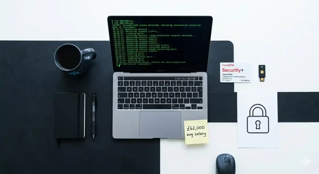 cybersecurity certification laptop setup for high paying tech jobs in UK without a degree 2026