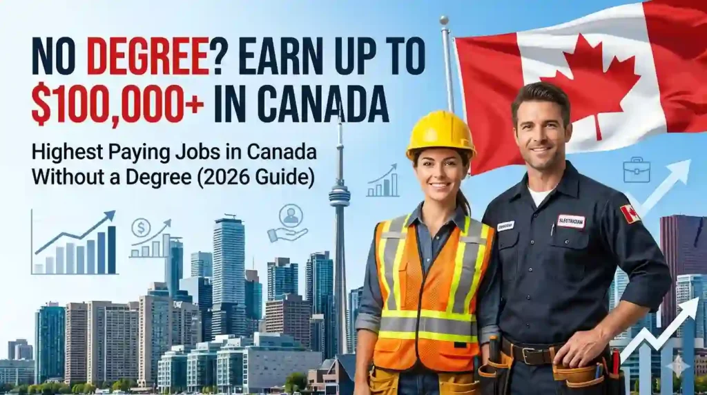 highest paying jobs in Canada without a degree 2026