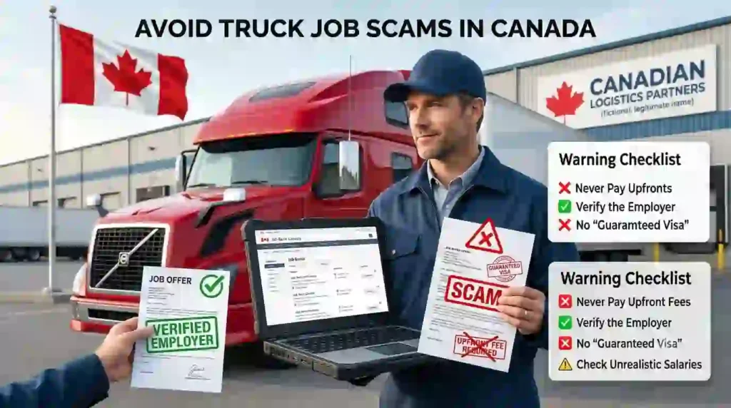 Avoiding Scams Targeting Truck Driving Jobs in Canada for Immigrants