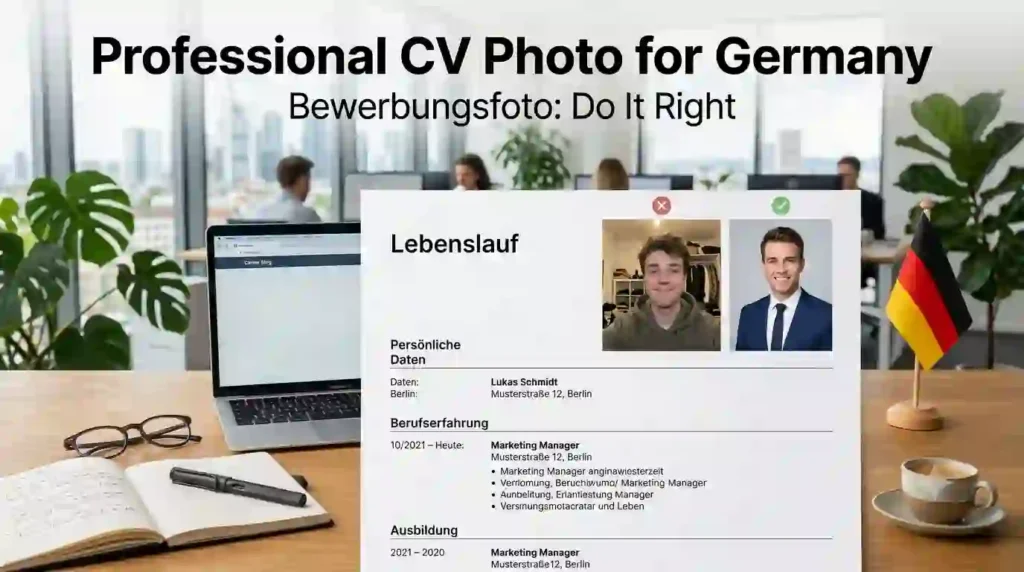 professional cv photo for germany