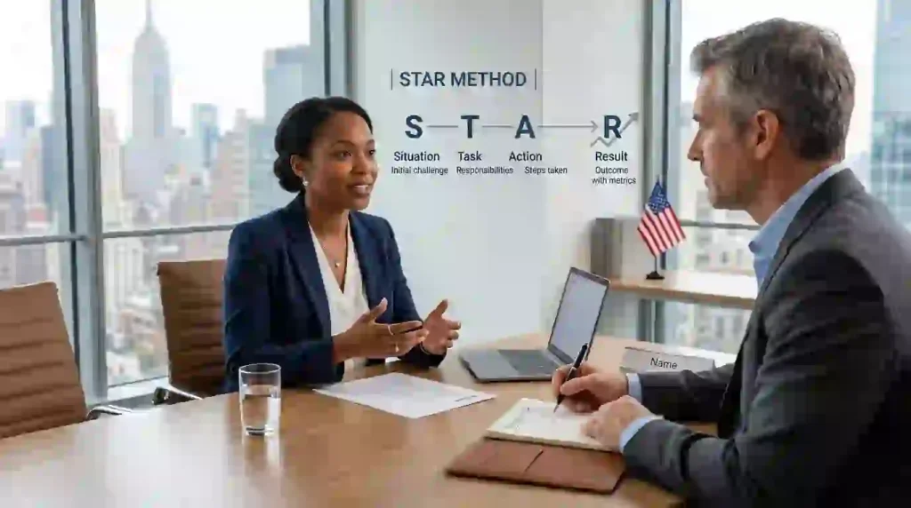 STAR method for behavioral interview questions for USA jobs