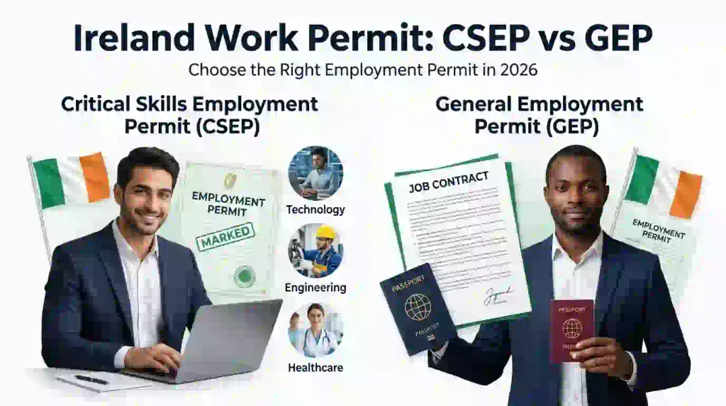 Ireland Critical Skills and General Employment Permit comparison